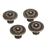 OULII 4点ヴィンテージキッチンキャビネットPulls引き出しドレッサーノブハンドル、ブロンズ