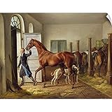 Albrecht Adam壁Peel壁アート印刷entitled Groom Leading a Horseからの安定、1827 48" x 36" 2427501_14_48x36_none
