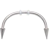 (KEEP YOU) スクランパー ピアス ワイドバージョン [14G(1.6mm)内径23mm×コーン3/6mm] 牙 ショートコーン ボディーピアス ステンレス316L