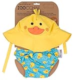 【日本正規品】 ズッキーニ (Zoocchini) スイムパンツとサンハットのセット アヒル (3-6M) イエロー 1枚セット ZOO1702S
