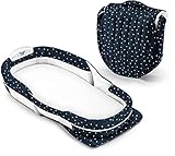 Baby Delight X Large Snuggle Nest Surround, Navy Dots, Blue [並行輸入品]