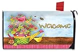 花柄Welcome Spring LargeメールボックスカバーWatering Canオーバーサイズ
