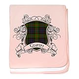 CafePress – Gunn Tartan Shield – スーパーソフトベビー毛布、新生児おくるみ ピンク 04730009046832E