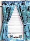Carnation Home Fashions Dolphins Fabric Window Curtain