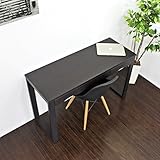 送料無料 パソコンデスク オフィスデスク 天然木タモ材 デスク 幅120 奥行45 引出し 3杯 シンプル ダークブラウン SA791DBR