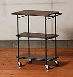 スチールパイプ&amp;木目の組み合わせが落ち着いた空間を演出【Victor】ワゴン