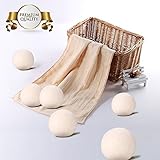 Wool Dryer Balls Natural Fabric Softener Reusable Static Free Reduce Wrinkles Saves Drying Time Frie