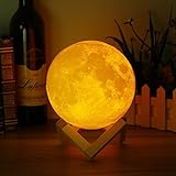 12cm魔法の2トーンムーンランプUSB充電式ルナLEDナイトライトタッチセンサーギフト