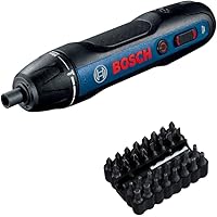 Bosch Professional(ボッシュ) 3.6Vコードレスドライバー (ドライバービット32本・延長ビットホルダー・キャリングケース・充電コード付き) BOSCHGO-N 青