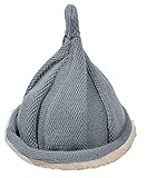 Plus Nao(プラスナオ) あったかボア入りニット帽 キッズ とんがり くるくる つんつん 帽子 男の子 女の子 ベビー 防寒 BOY GIRL 赤ちゃん KID ライトグレー