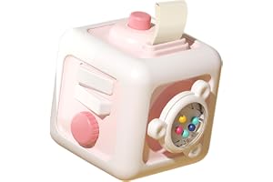 モンテッソーリ 知育玩具 赤ちゃん おもちゃ 6面体 回転ボックス 多機能 知育ボール 手先トレーニング 安全素材 プレゼント 男の子/女の子 4-6歳 パープル/グリーン/ピンク