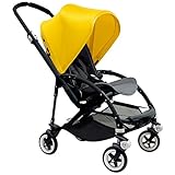 Bugaboo Bee 3 Black Frame Stroller With Grey Melange Seat (Bright Yellow) by Bugaboo