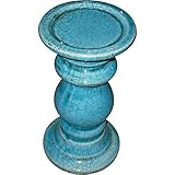 Yosemite Home Decor YCA1101175BL Ceramic Vase, Blue Finish [並行輸入品]