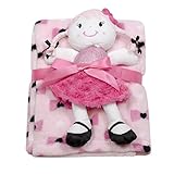 Baby Gear 2 Piece Ultra Plush Nursery Blanket & Toy Buddyセット One Size ピンク