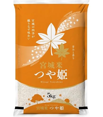 つや姫をこちらの袋にて15キロで販売 Amazon.co.jp: 宮城県産 つや姫 5kg 精米 令和8年産 : 食品・飲料・お酒