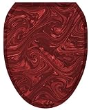 トイレTattoosボルドー装飾アップリケfor Toilet Lid Elongated レッド TT-1060-O 1