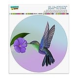 ハチドリはウッドニンフパープルバイオレットを冠自動車用車窓ロッカーサークルバンパーステッカー