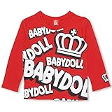 ベビードール ランダムロゴロンT 子供服 100cm レッド