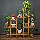 フラワースタンド フラワースタンド 木製 - バルコニーフラワーラックリビングルームマルチ階建てインテリアソリッドウッドフラワーシェルフウッドフロアマルチフラワーフラワーポットラック