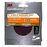 3M SandBlaster Sanding Discs, 220-Grit, 5-Inch by 8-Inch, 3-Pack [並行輸入品]