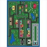 Joy Carpets Kid Essentials Active Play & Juvenile Tiny Town Rug, Multicolored, 5'4 x 7'8 by Joy Carp