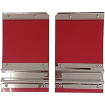 Amazon | 軽トラック用泥除け レッド 鏡面ウエイト 二山折り 2枚セット