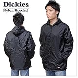 DICKIES (33-237) フード付 ナイロンコーチ JKT(裏フリース)/HOODED NYLON JKT (M, ネイビー)