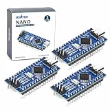 OSOYOO Arduino用Nanoボード、Type C アルドゥイーノ Nano 基板、Nano V3.0互換Ch340G LGT8F328P搭載 3個セット