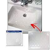 キッチンシンクプロテクターマット大クリアビニールガジェットツールDrain Dish 2.4 " x10.2 "
