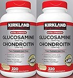 カークランド エキストラストレングス グルコサミン&コンドロイチン 220粒入りX2個セット　Kirkland Extra Strength Glucosamine HCl Chondroitin Sulfate
