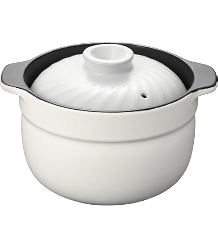 Amazon | 土楽窯 織部 ご飯釜（木蓋付）8寸（4合〜8合） 手造り