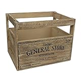 木製ストレージバスケットwith General Store印刷 S