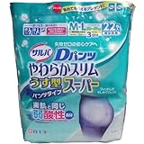 白十字　サルバ　Dパンツ　やわらかスリム　うす型スーパー　M-L　男女共用　22枚入　3個セット