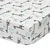 Uptown Giraffe Fitted Crib Sheet by The Peanut Shell by The Peanut Shell [並行輸入品]