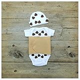 チョコチップ柄ロンパースnewborn-24months(50-95)可愛いくておもしろい海外デザイン おもわず笑顔になっちゃうユニークなベビー服