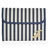 【B4-4/5】 イニシャル デニム 母子手帳 ジャバラ式 母子手帳ケース マルチケース ■E-BOOK-DNM■ (ストライプR)