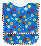 Kushies Waterproof Ribneck Bib, Blue Circle, Infant by Kushies [並行輸入品]