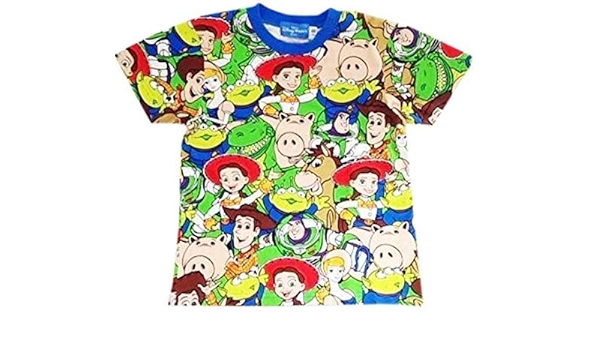Amazon Co Jp トイストーリー 総柄 Tシャツ Sサイズ 男女兼用 総キャラクター ウッディ バズ ジェシー リトルグリーンメン ハム 東京ディズニーリゾート Tdr 服 ファッション小物