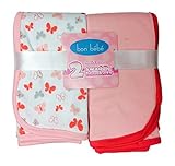 Newborn Baby Receiving Blanket - Newborn Swaddle Receiving Blankets (peach) by Bon Bebe