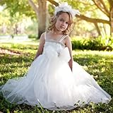 クリスタルドリーム～お姫様ドレス 「Crystal Dream Princess Dress」2歳から12歳 (7-8 years, アイボリー)