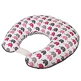 Elephants Pink/Grey Nursing Pillow Cover by Bacati