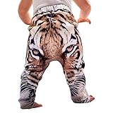 MIOIM® ハーレムパンツ 3D プリント虎ヘッド ベビー 子供 キッズ ロングパンツ ズボン 秋 かわいい 男女兼用 綿 コットン ハレムパンツ 80 90 100 110
