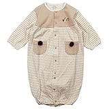 《秋冬春対応》(日本製) Pample Mousse(パンプルムース) オーガニック接結天竺ボーダー柄2WAYドレス 50cm~70cm/BD NO.DP-73503