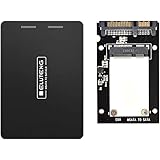 ELUTENG mSATA SSD ケース MSATA 変換アダプタ MSATA to SATA 外付きケース 2.5インチ アダプター 30x50mm アルミ合金殻 高排熱性 SATA 3.0 6Gbps SSD mSATA to 2.5インチ