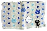 日繊商工 TROUSSEAU にゃぼんだま フェイスタオル ブルー QGS-4503