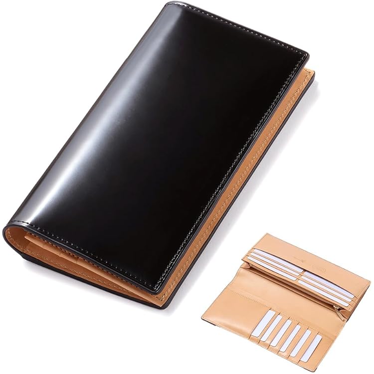 Amazon | [フライングホース] 長財布 長札財布 財布 日本製 コードバン