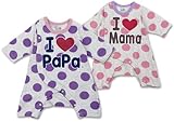 (アイラブパパ&ママ)I lovePaPa&Mama 2015 水玉柄 カエルオール カバーオール ロンパース 60cm ママピンク