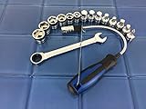 TEMO 17pc flexible socket set with 3/8" square drive [並行輸入品]