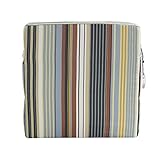 Zicac　座布団　高さが変わるクッション　食事用　4色　取り外し便利　麻布+密度の高いスポンジ　子供用シートクッション　様々な椅子に適用です　２歳以上キッズにご利用可能 (ストライプ4)