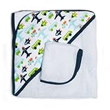 JJ Cole Two-Piece Hooded Towel Set, White Vroom by JJ Cole